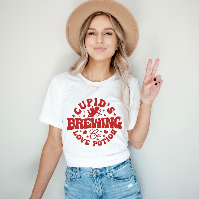 Cupides Brewing Co Cute Coffee Valentine Day T-S T Shirt (Skapare uppladdad)