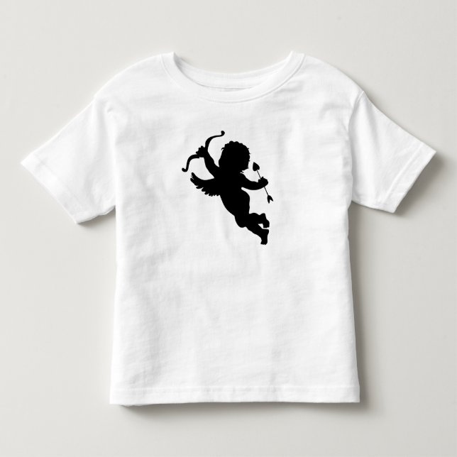 Cupido springer med en båge t shirt (Framsida)