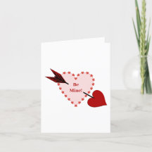 Cupidpil genom hjärtat Var min Alla hjärtans dag 