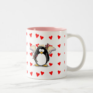 Cupidpingvinmugg Två-Tonad Mugg