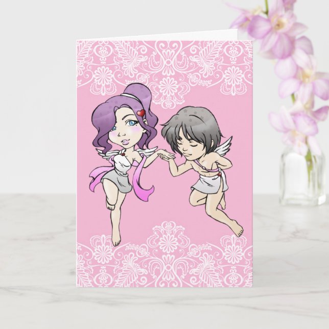Cupids Alla hjärtans dag  Kort (Orkide)