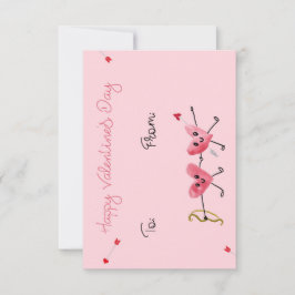 Cupid's Arrow Hearts Valentine's Day Card Tack Kort
