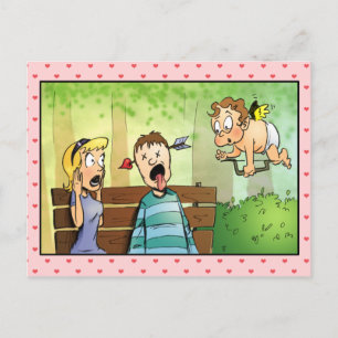 Cupids Arrow Valentine Helg Vykort