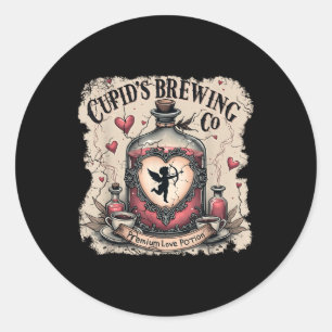 Cupids Brewing Co Kärlek Potions Funny Valentine Runt Klistermärke