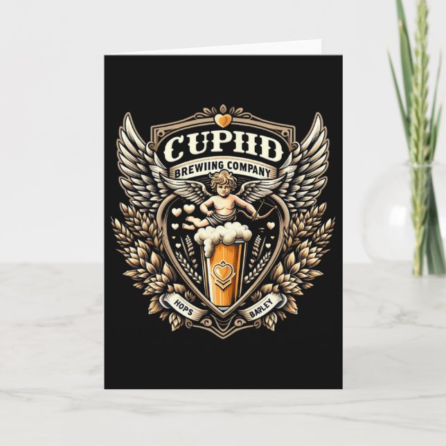 Cupid's Brewing Company Alla hjärtans dag-tröja Kort (Framsida)