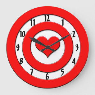 Cupids Bullseye Stor Klocka