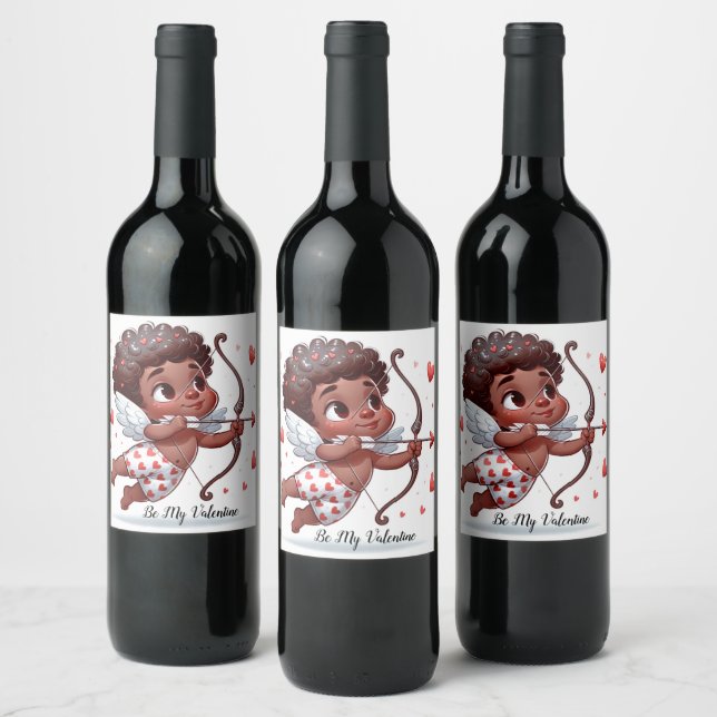 Cupids charm är min Valentine Vinflaska Etikett (Flaskor)