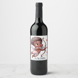 Cupids charm är min Valentine Vinflaska Etikett