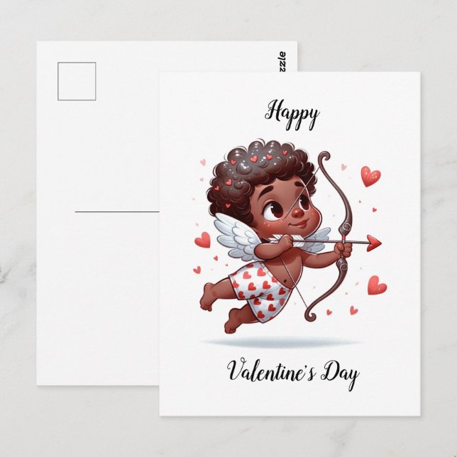 Cupid's Charm Valentine's Card Vykort (Fram/baksida)