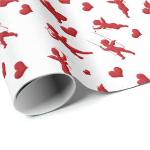 Cupids Cherub Hjärta Alla Hjärtans Dag Presentpapper