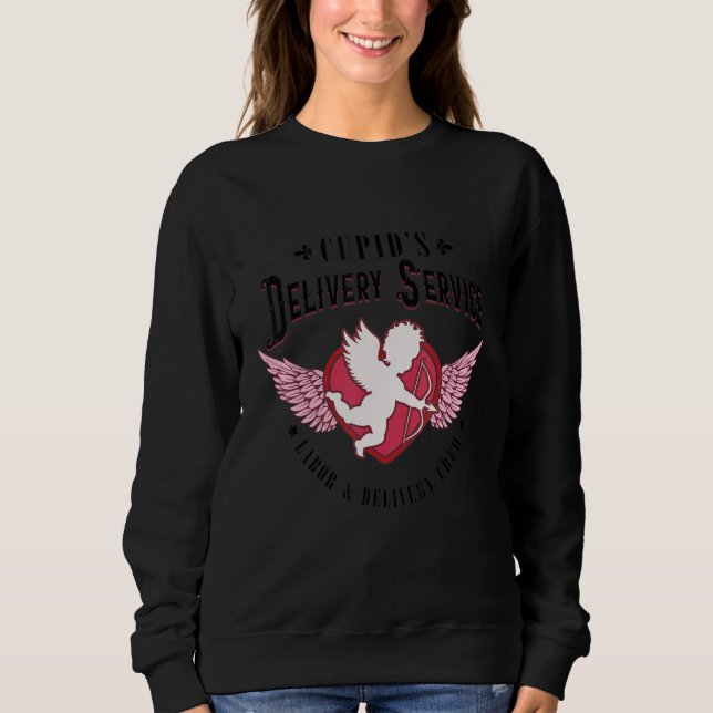 Cupid's Delivery Service Funny L&D Nurse Valentine T Shirt (Framsida)