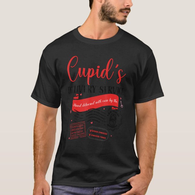 Cupid's Delivery Service Funny L&D Nurse Valentine T Shirt (Framsida)