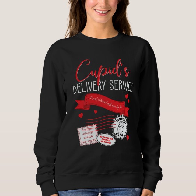 Cupid's Delivery Service L&D Nurse Valentines Day  T Shirt (Framsida)