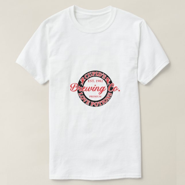 Cupids Est. 1982 Brewing Co. Premium Kärlek Potion T Shirt (Design framsida)