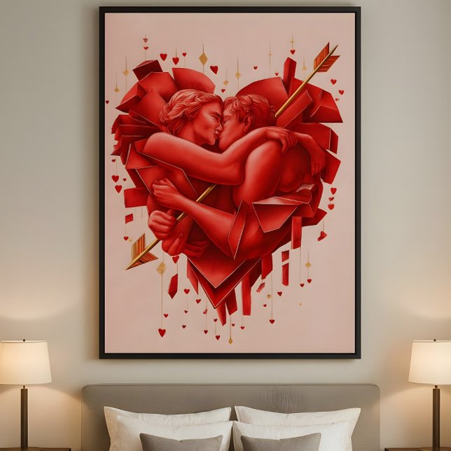 Cupid's fångst - Modern Romantisk Abstrakt Konst Poster (Skapare uppladdad)