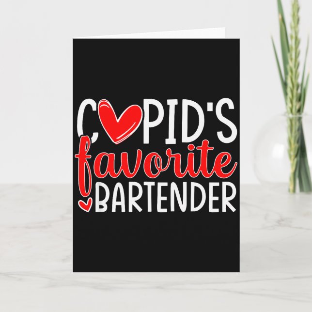 Cupids Favorit Bartender Roliga Hjärtan Alla Hjärt Kort (Framsida)