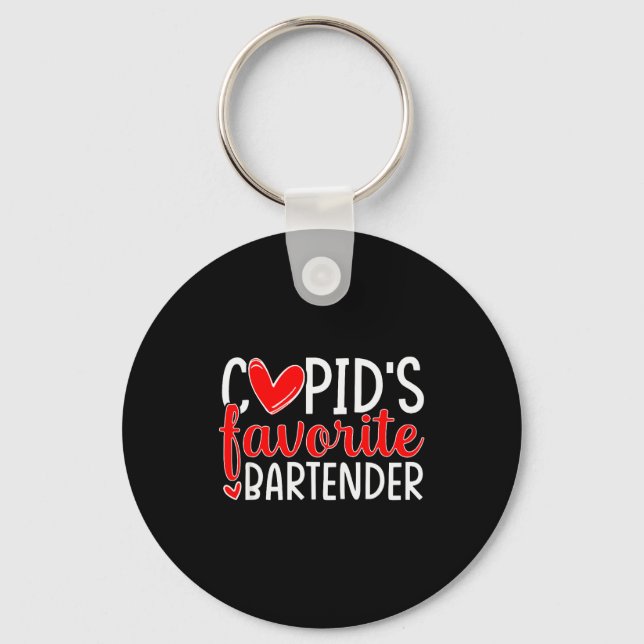 Cupids Favorit Bartender Roliga Hjärtan Alla Hjärt Nyckelring (Framsida)