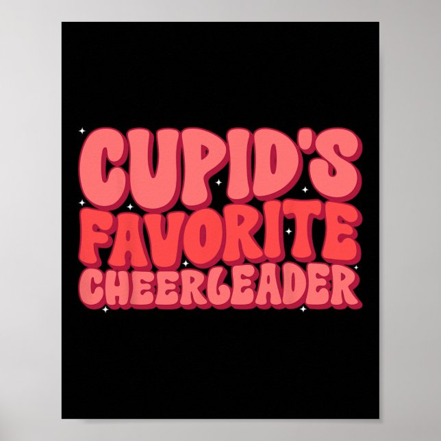 Cupids Favorit Cheerleader Alla Hjärtans Dag Kärle Poster (Framsidan)