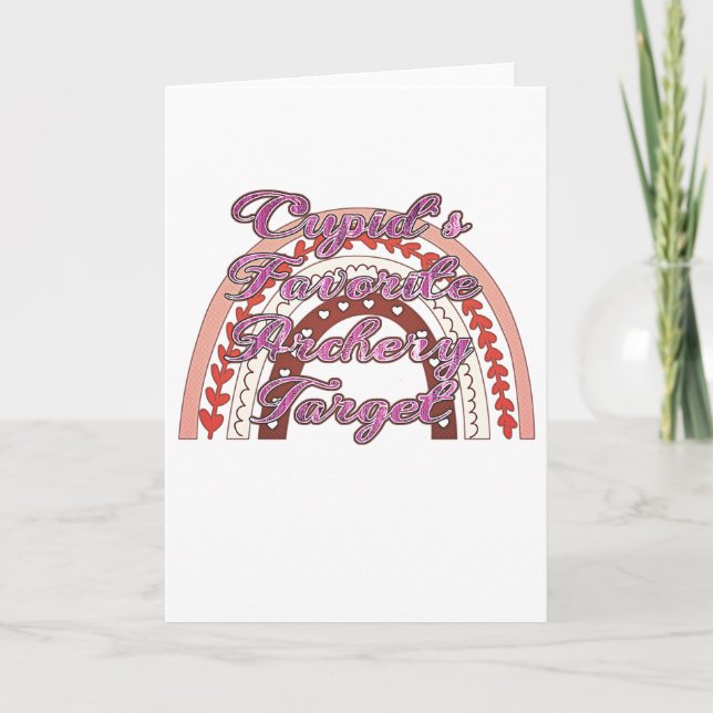 Cupids Favorit Skjutmål - Alla Hjärtans Dag Kort (Framsida)
