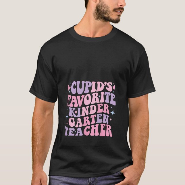 Cupids Favorite Kindergarten Lärare Valentiness Re T Shirt (Framsida)