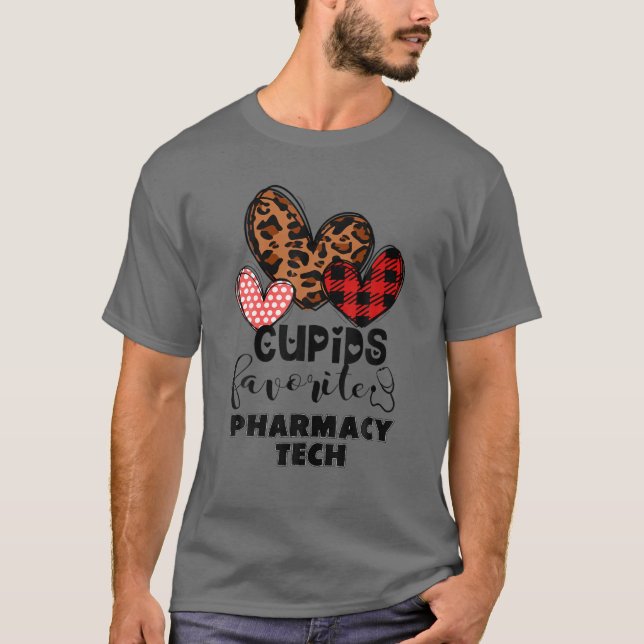 Cupid's Favorite Pharmacy Tech - Pharmacy Tech Val T Shirt (Framsida)