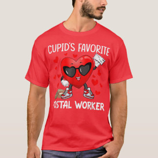Cupid's Favorite Postal Worker Mailman Lycklig Val T Shirt
