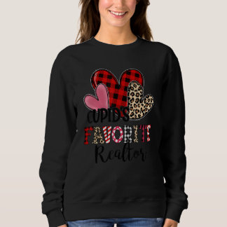 Cupid's Favorite Realtor Three Hearts Valentine's  T Shirt