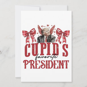 Cupids favoritpresident Alla hjärtans dag Trump Julkort