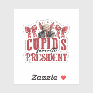 Cupids favoritpresident Valentine Trump Klistermärken