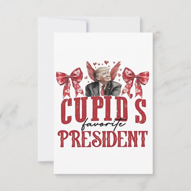 Cupids favoritpresident Valentine Trump Tack Kort (Framsida)