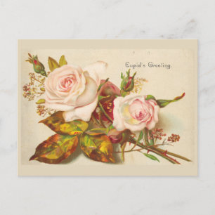 Cupids Hälsning Vintage Valentine Postcard Helg Vykort