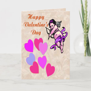 Cupids Heart Valentine Card Helgkort