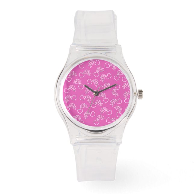 Cupids & Hearts anpassningsbar färg klockor (Framsida)