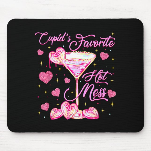 Cupids Hot Mess Coquette Alla hjärtans Martini All Musmatta (Framsidan)