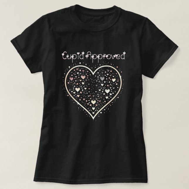 Cupids konfett hjärta t shirt (Design framsida)