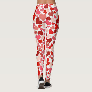 Cupids röd rosa valentines för kärlekhjärtor p leggings