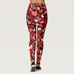 Cupids röd rosa valentines för kärlekhjärtor p leggings