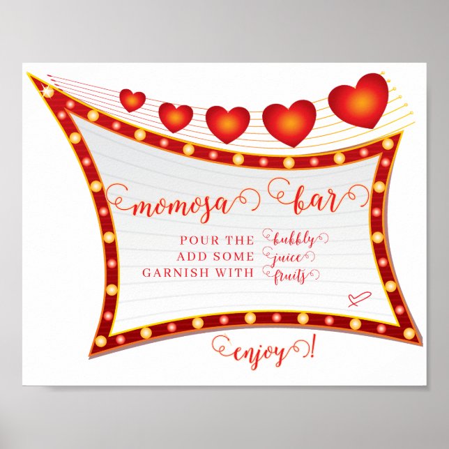 Cupid's Secret Valentine Baby Shower Momosa Bar Poster (Framsidan)