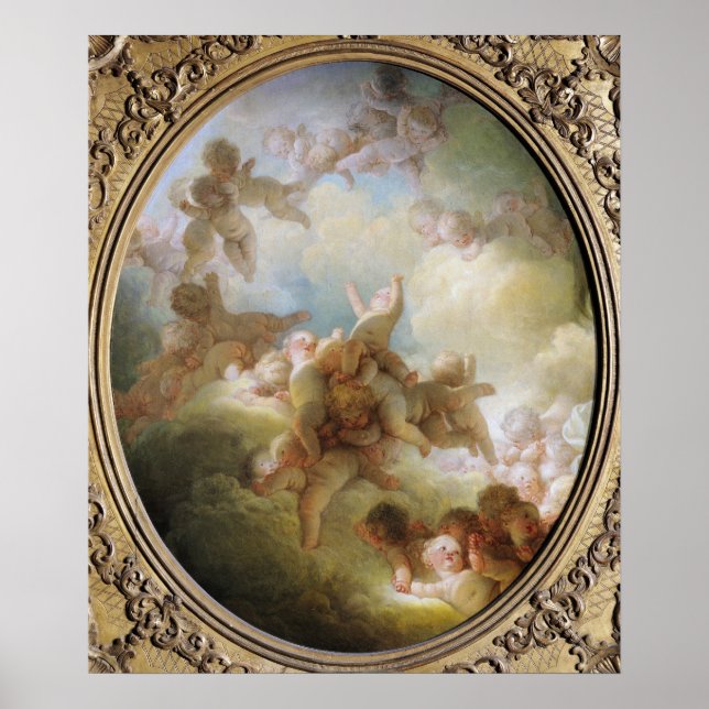 Cupids svärmning, c.1767 poster (Framsidan)