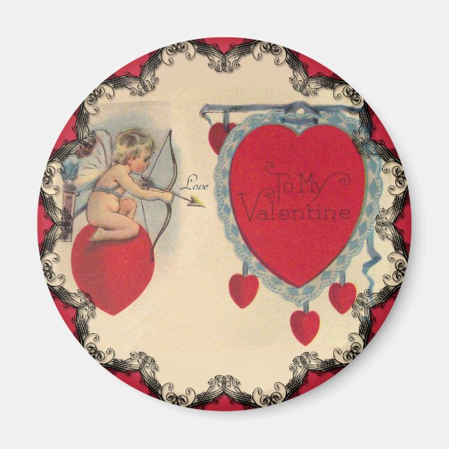 Cupids valentinmeddelande magnet (Framsidan)