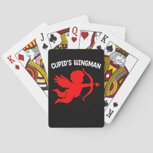 Cupids Wingman Cute Valentines Day Make-fru Casinokort