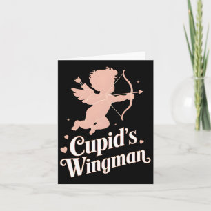 Cupid's Wingman Rolig design för Alla hjärtans dag Kort