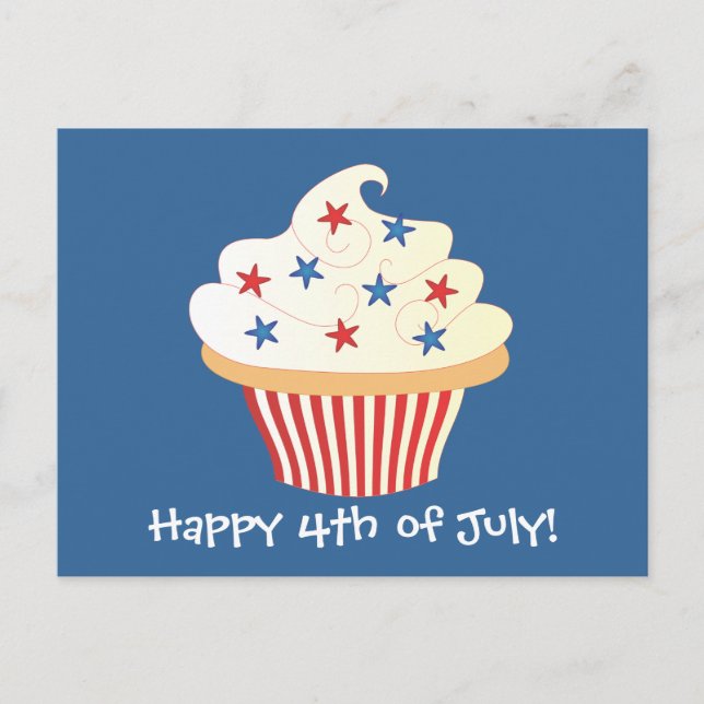 Cupkaka 4 juli vykort (Framsida)