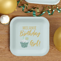 Cupkaka 60:e födelsedagskalan Party Papper Plate