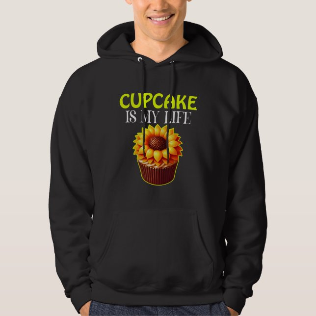 cupkaka är mitt liv hoodie (Framsida)
