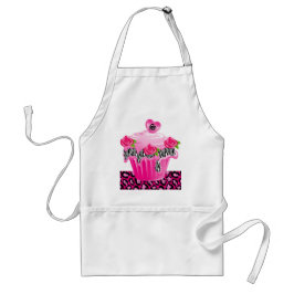 Cupkaka Bakers Apron Cute Rosa Black Zebra Ro Förkläde