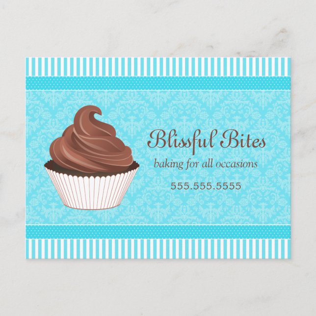 Cupkaka Bakery Business Promoted Postcard Inbjudan Vykort (Framsida)