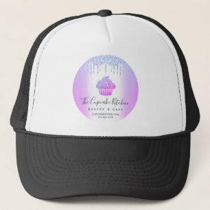 Cupkaka Bakery Cafe Pastry Lila Glitter Drives Keps