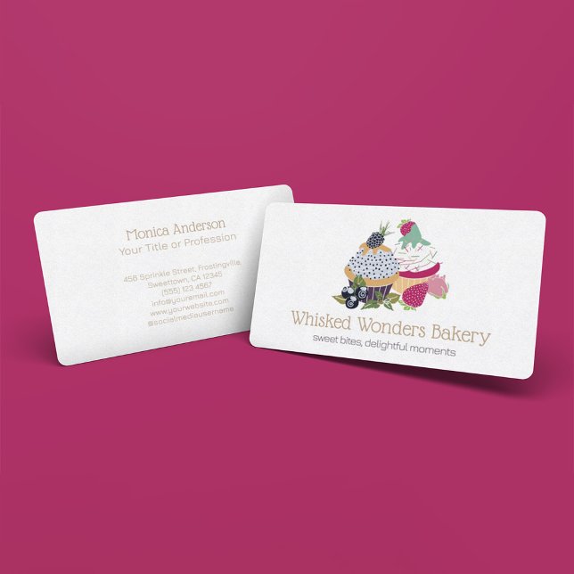 Cupkaka Bakery Chef Visitkort (Cupcake Bakery Chef Business Card)