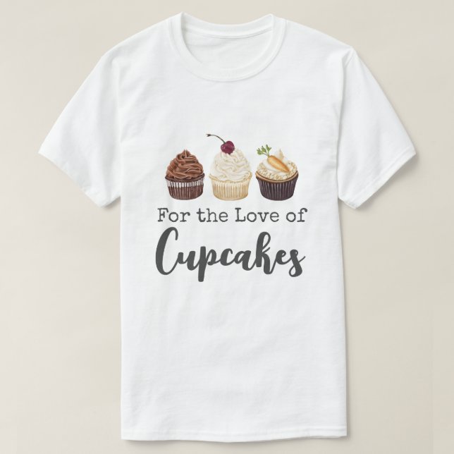 Cupkaka Bakery Dessert White T Shirt (Design framsida)
